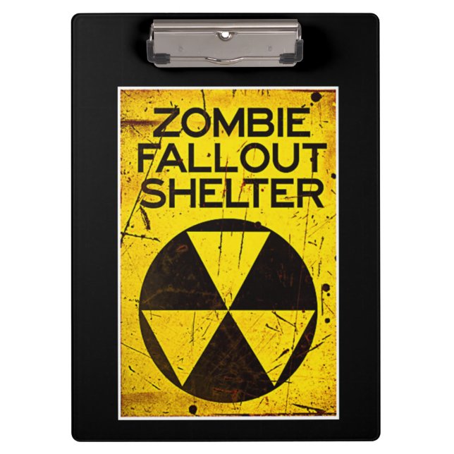 Zombie Fallout Shelter Walking Clipboard (Front)