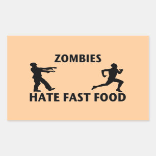 Zombie Fast Food Rectangular Sticker