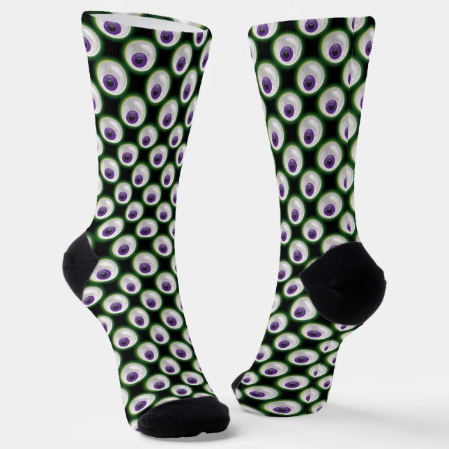  Zombie Floating Eyeball Halloween Monster Eye Socks (Angled)