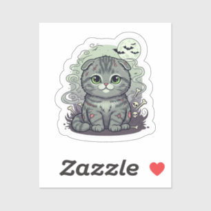 Zombie Fold – Cute Scottish Fold Cat Halloween