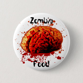 Zombie Food 6 Cm Round Badge