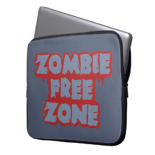 Zombie Free Zone custom laptop sleeve