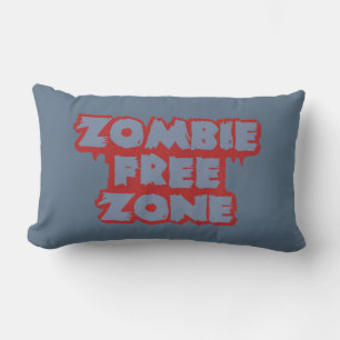 Zombie Free Zone custom throw pillow