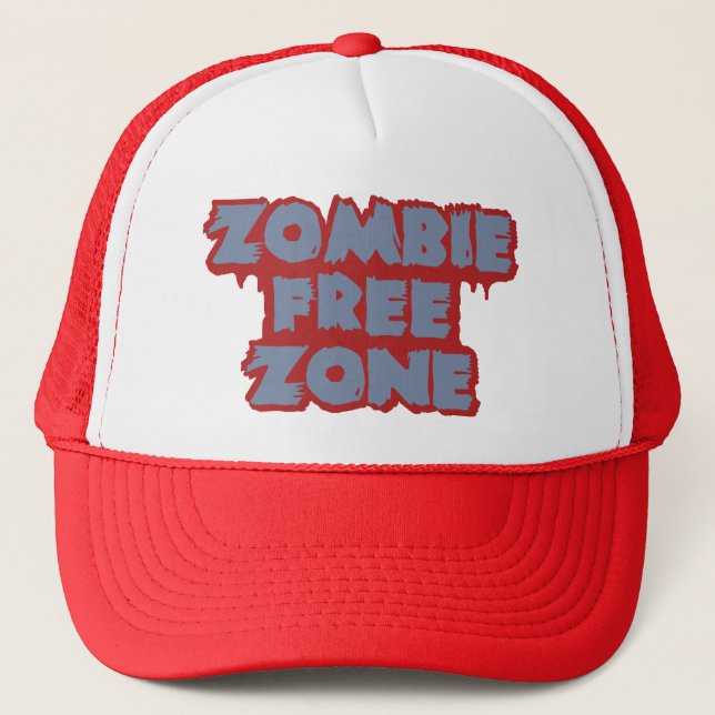 Zombie Free Zone hat - choose colour (Front)