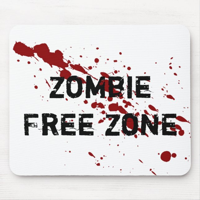 Zombie Free Zone Mouse Pad (Front)