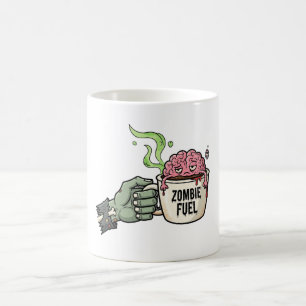Zombie Fuel Brain Funny Halloween Coffee Mug