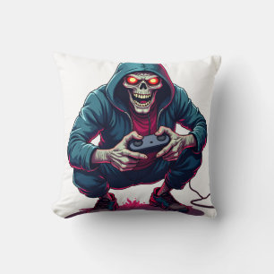 Zombie Gamer � Funny Halloween Gaming Shirt Cushion