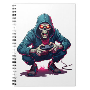 Zombie Gamer � Funny Halloween Gaming Shirt Notebook