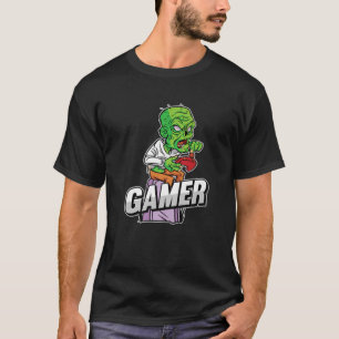 Zombie Gamer Lazy Halloween Costume Cool Video-Gam T-Shirt