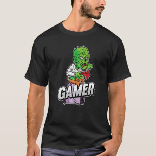 Zombie Gamer Lazy Halloween Costume Cool Video Gam T-Shirt
