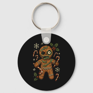 Zombie Gingerbread Man Christmas Zombie  Key Ring