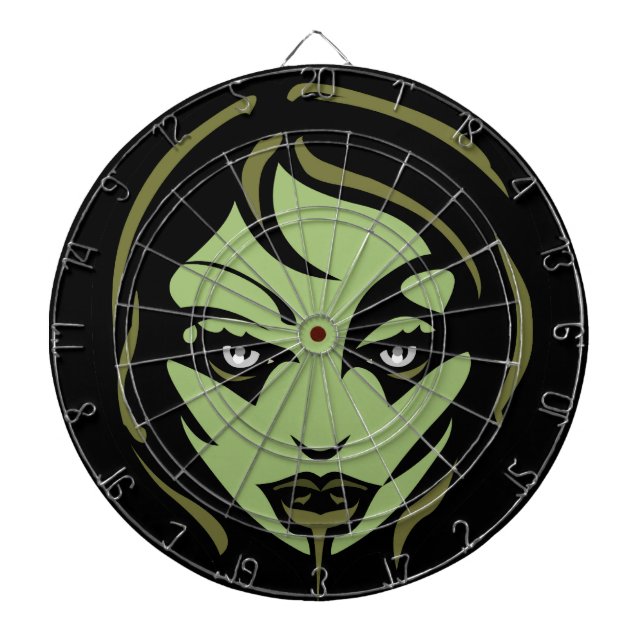 Zombie Girl Dartboard Cool Halloween Zombie Darts (Front)