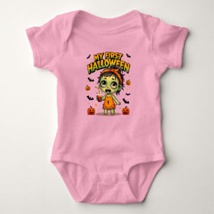 Zombie Girl My First Halloween Baby Bodysuit