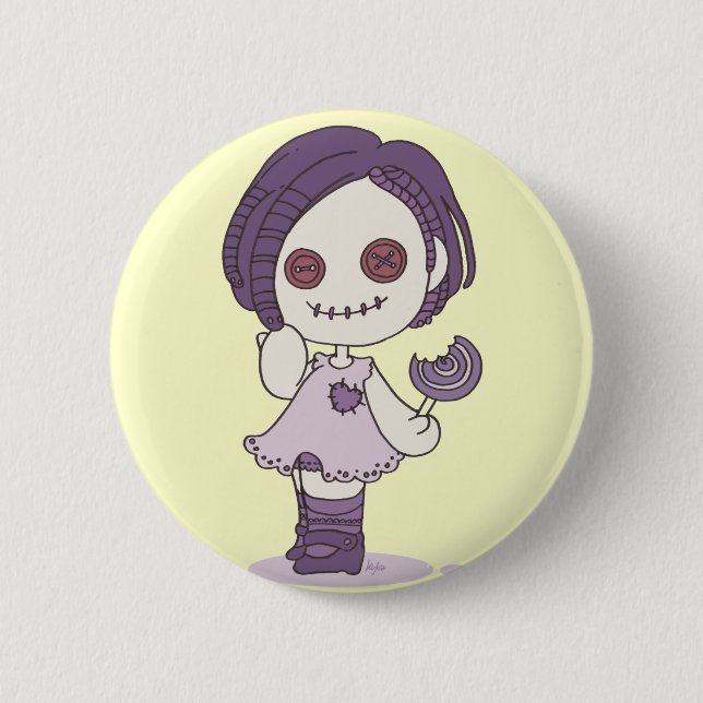 zombie girl pin (Front)
