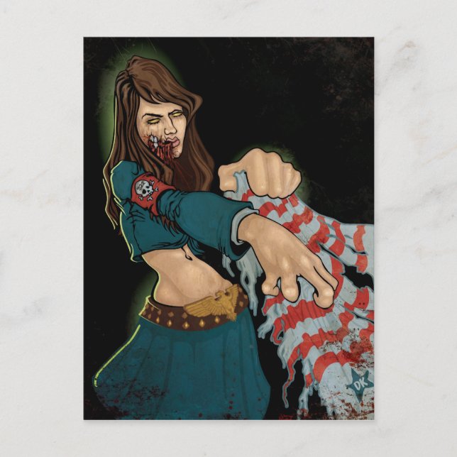 Zombie girl postcard (Front)
