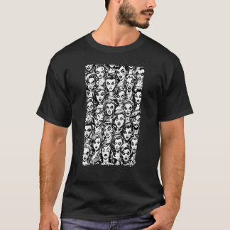 Zombie Girls Halloween Horror Vintage Gothic Pop P T-Shirt