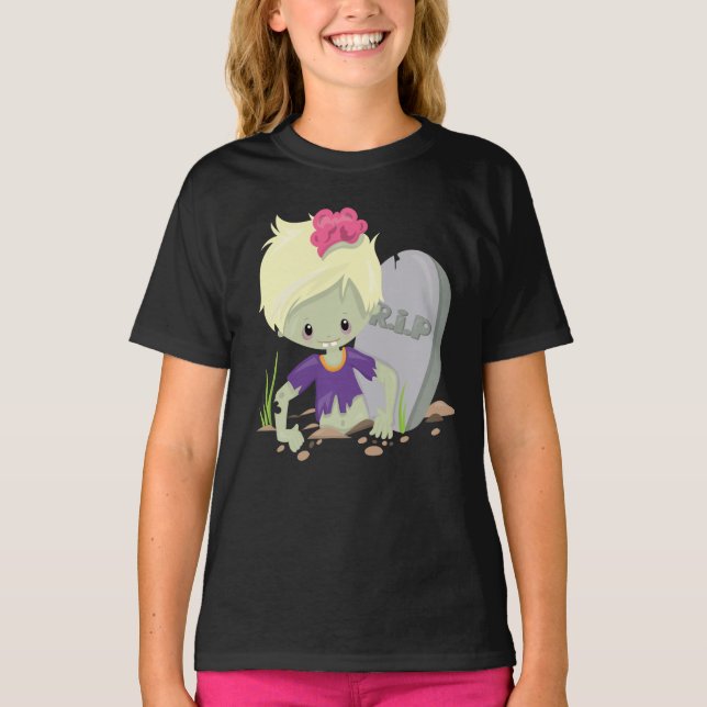 Zombie Girls' Hanes TAGLESS® T-Shirt (Front)