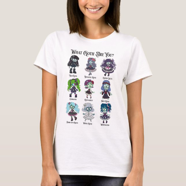 Zombie Goth Types T-Shirt (Front)