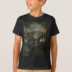 Zombie Graveyard Horror Scary Custom Halloween T-Shirt