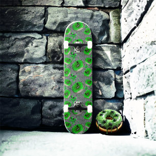 Zombie green slime doughnuts skateboard