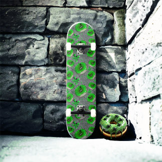 Zombie green slime doughnuts skateboard