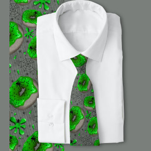 Zombie green slime doughnuts  tie