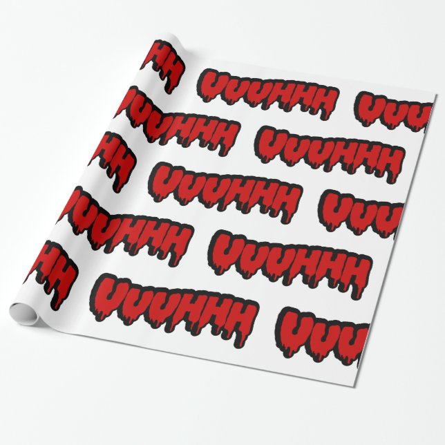 Zombie Groan Wrapping Paper (Unrolled)