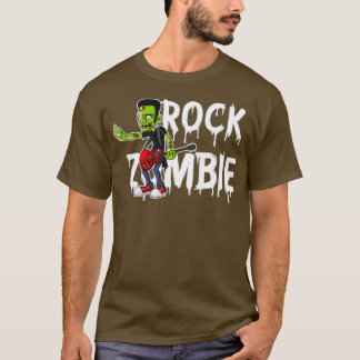 Zombie Guitar Undead Halloween Music  T-Shirt