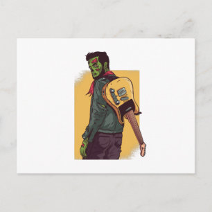 Zombie Guitarist Postcard