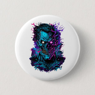 zombie halloween 6 cm round badge