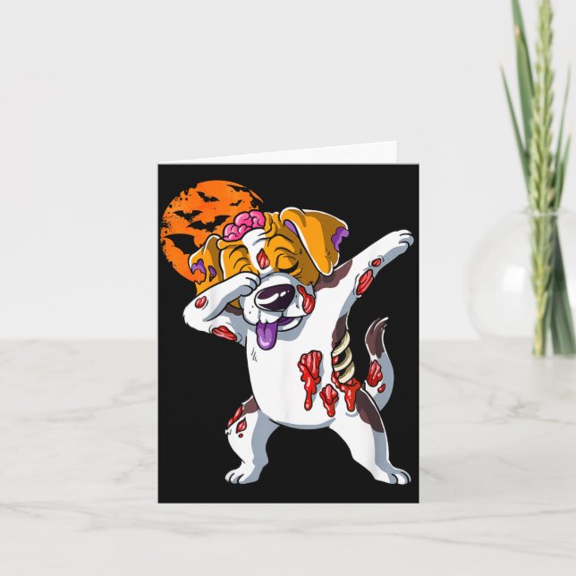 Zombie Halloween Dog Card (Front)