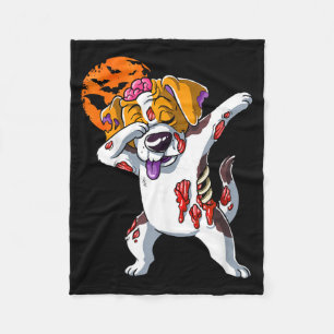 Zombie Halloween Dog Fleece Blanket
