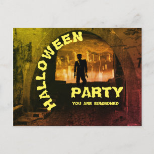 ZOMBIE HALLOWEEN invitation Postcard
