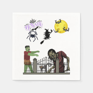 Zombie Halloween Land 3 Ply Napkins
