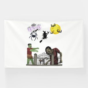 Zombie Halloween Land 6x10 Vinyl Banner