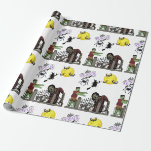Zombie Halloween Land Wrapping Paper