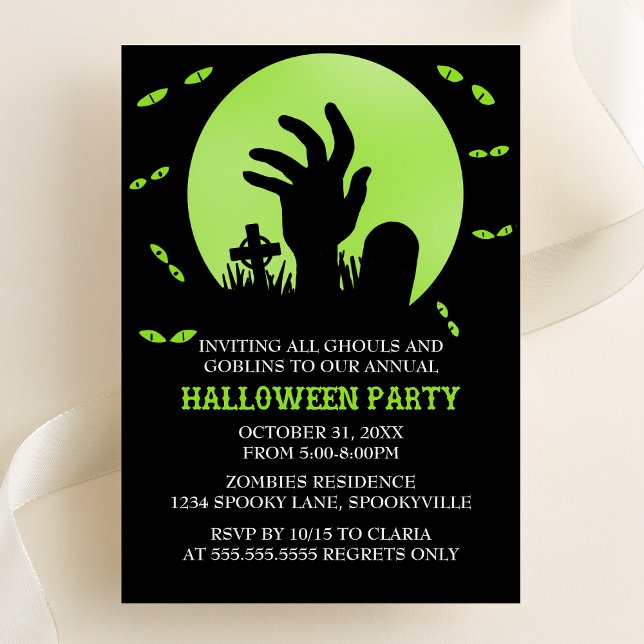 Zombie Halloween Party Invitation (Creator Uploaded)