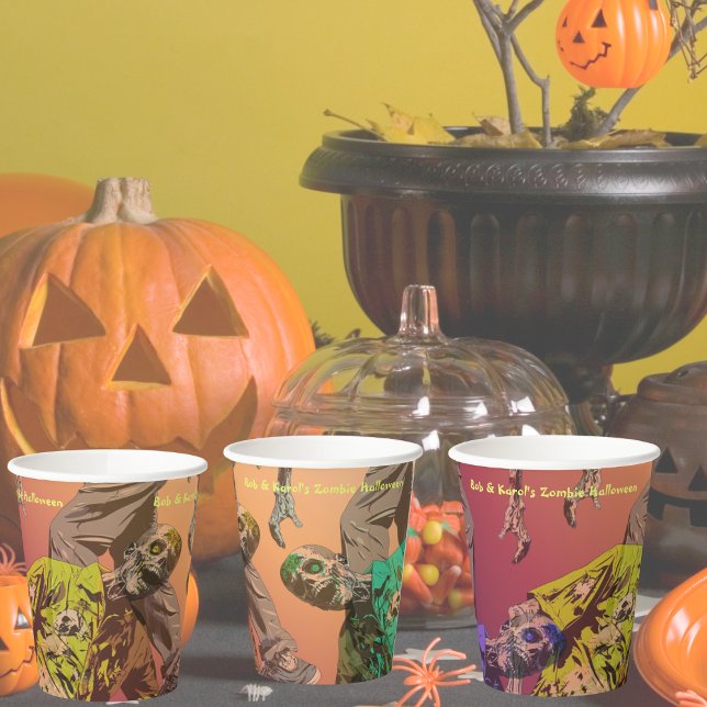 Zombie Halloween Party Paper Cups (Zombie Halloween Party Paper Cups)