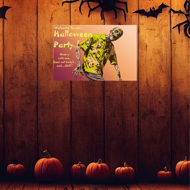Zombie Halloween Party Poster (Zombie Halloween Party Poster)