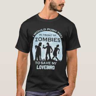 Zombie Halloween Pet Lovebird T-Shirt