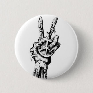 zombie hand 6 cm round badge