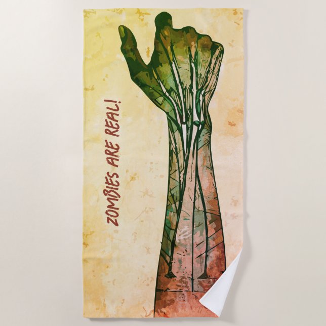 Zombie Hand Beach Towel (Front)