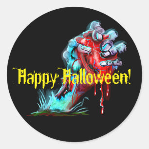 Zombie Hand Bleeding Heart Sticker