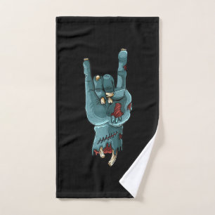 Zombie Hand Funny Halloween Rocker Rock Easy Towel