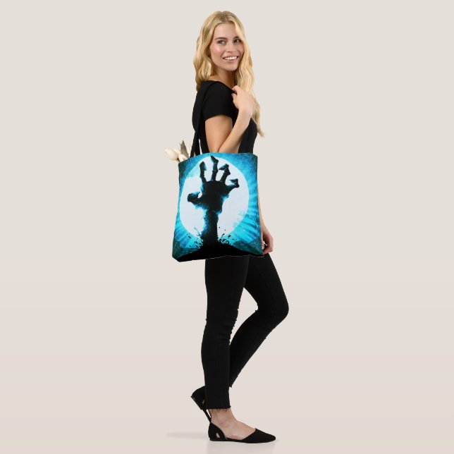 Zombie Hand in Moonlight Tote Bag (On Model)