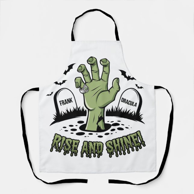 Zombie Hand Rising Halloween Design Fun and Spooky Apron (Front)
