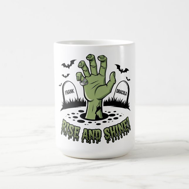 Zombie Hand Rising Halloween Design Fun and Spooky Coffee Mug (Center)