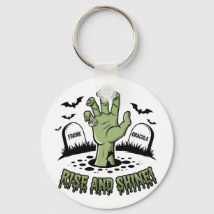 Zombie Hand Rising Halloween Design Fun and Spooky Key Ring