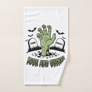 Zombie Hand Rising Halloween Design Fun and Spooky Towel