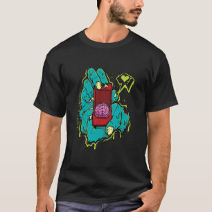 Zombie Hand Wedding Proposal Engaged Couple Puns H T-Shirt